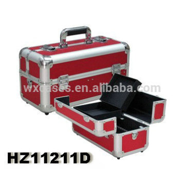 high quality aluminum cosmetic case with trays inside manufacturer